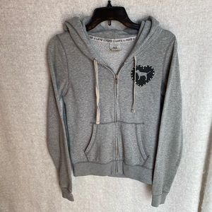 Women’s Victoria Secret Pink ZIP Up Sweater size s small VS LOVE sweatshirt